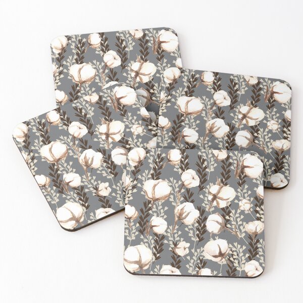 Item preview, Cotton Plant Pattern Grey designed and sold by Jared Davies.
