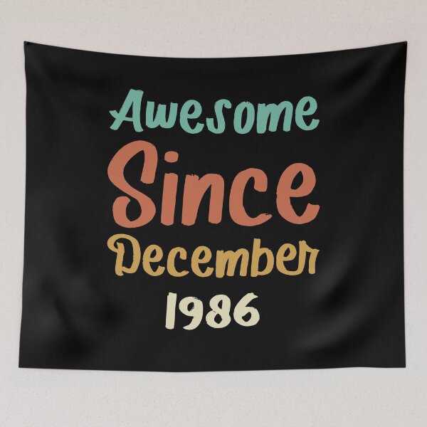 Item preview, awesome since december 1986 Birthday Born In 35th Birthday Gift Vintage designed and sold by aloha project.