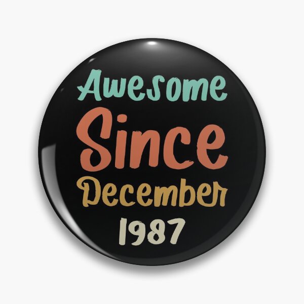 Item preview, awesome since december 1987 Birthday Born In 34th Birthday Gift Vintage designed and sold by aloha project.