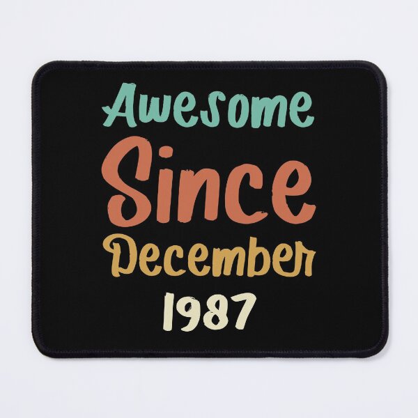 Item preview, awesome since december 1987 Birthday Born In 34th Birthday Gift Vintage designed and sold by aloha project.
