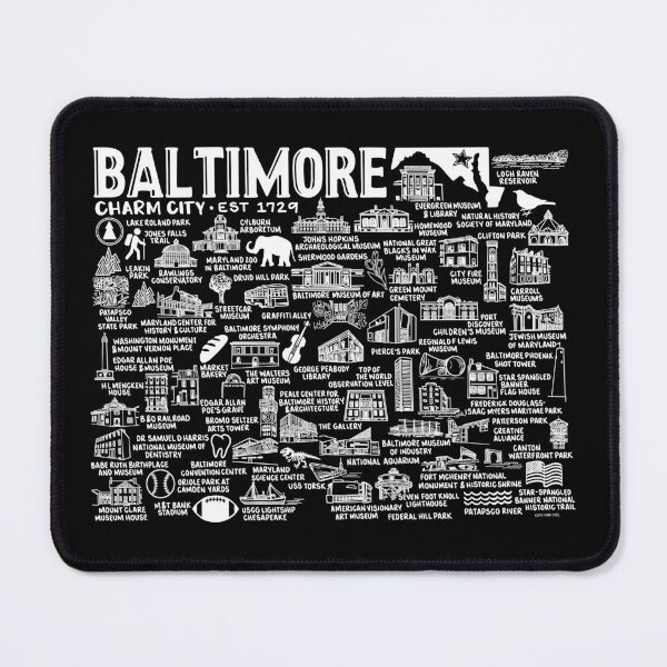 Item preview, Baltimore Map designed and sold by fiberandgloss.