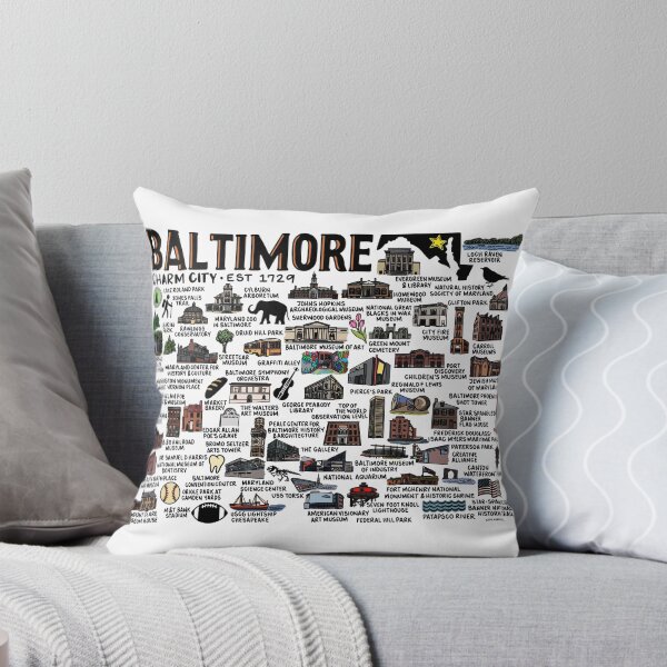 Item preview, Baltimore Map  designed and sold by fiberandgloss.