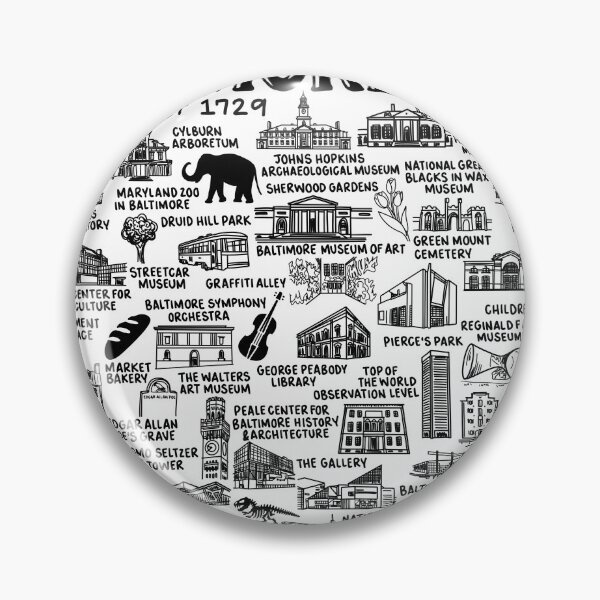 Item preview, Baltimore Map  designed and sold by fiberandgloss.