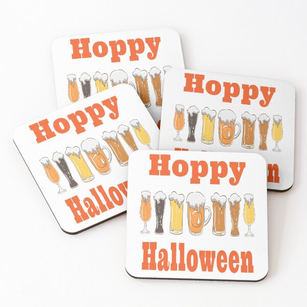 Item preview, Hoppy Halloween with Frothy Beer Glasses Design designed and sold by Craftynistia.