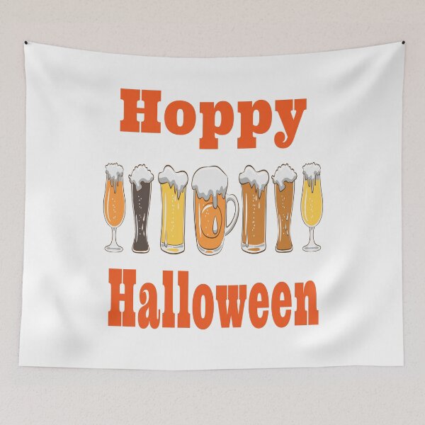 Item preview, Hoppy Halloween with Frothy Beer Glasses Design designed and sold by Craftynistia.