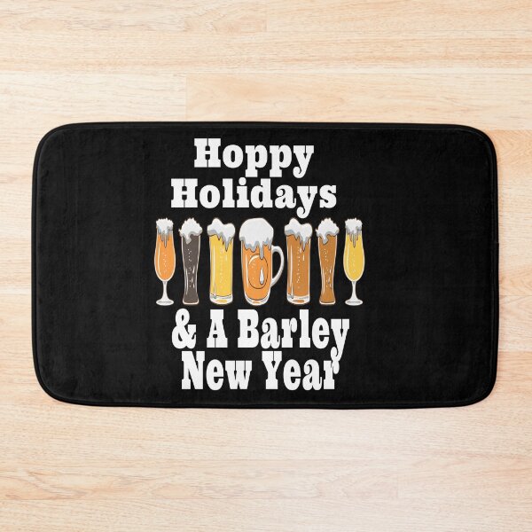 Artikelvorschau, Hoppy Holidays & A Barley New Year mit schaumigem Bierglas-Design entworfen und verkauft von Craftynistia.