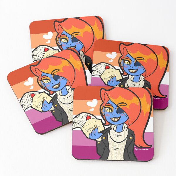 Item preview, Undyne w/ Love Letter designed and sold by urlocalllama.