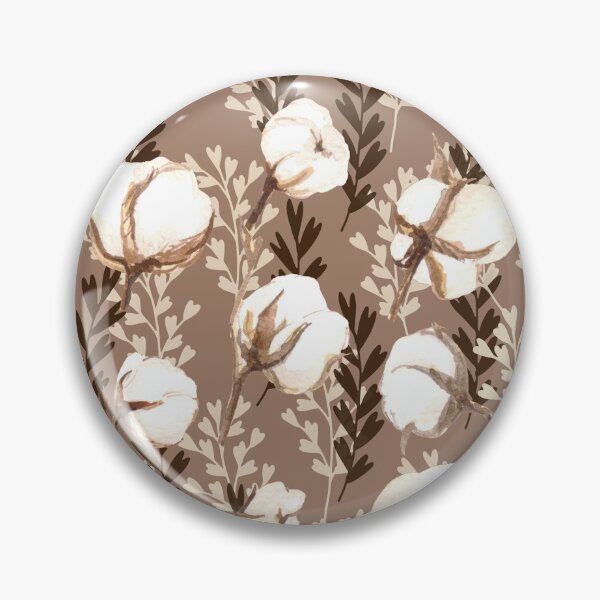 Item preview, Cotton Plant Pattern Brown designed and sold by Jared Davies.