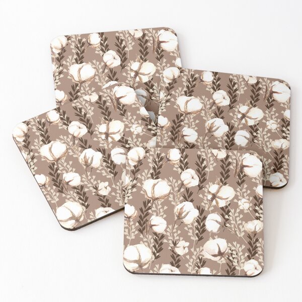 Item preview, Cotton Plant Pattern Brown designed and sold by Jared Davies.