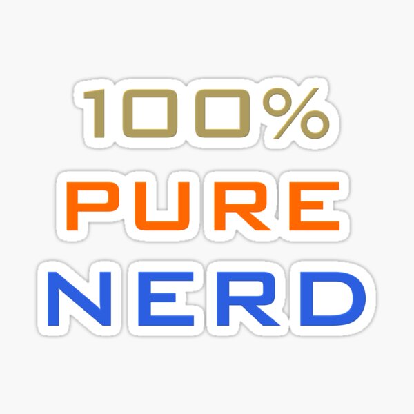 100% Pure Nerd Sticker