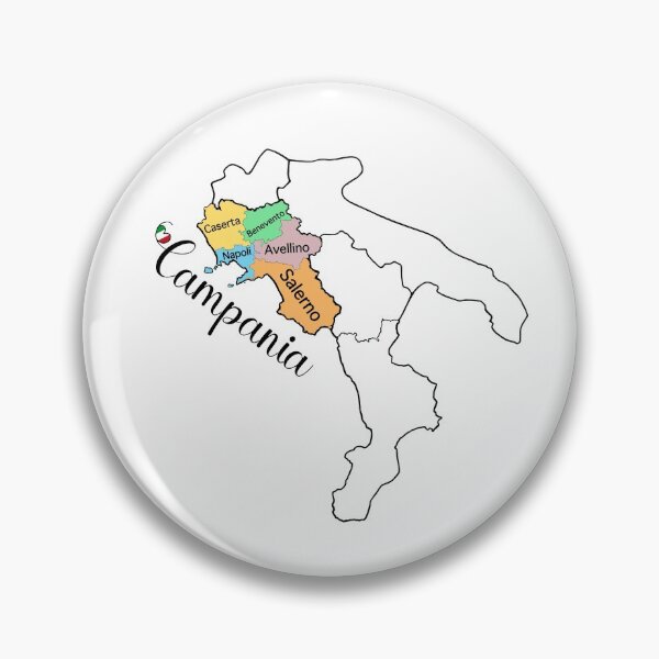 Item preview, Campania Region Map - Provinces of Campania designed and sold by molamode.