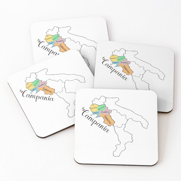 Item preview, Campania Region Map - Provinces of Campania designed and sold by molamode.