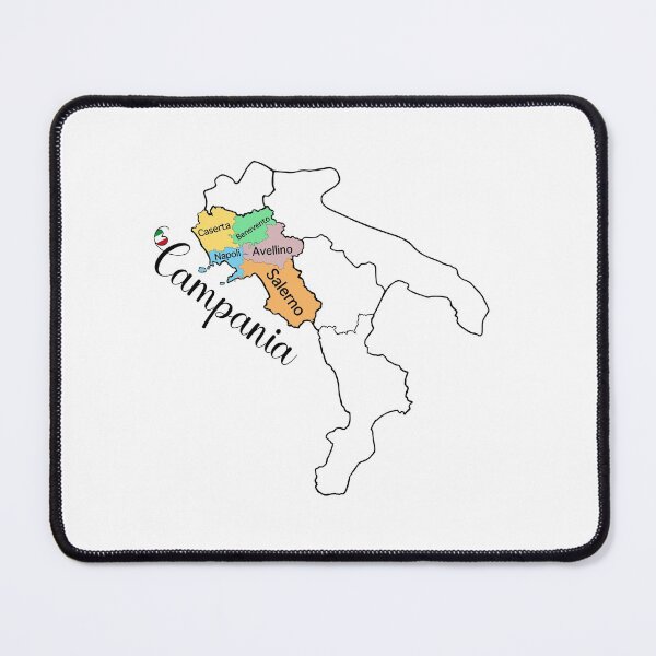 Item preview, Campania Region Map - Provinces of Campania designed and sold by molamode.