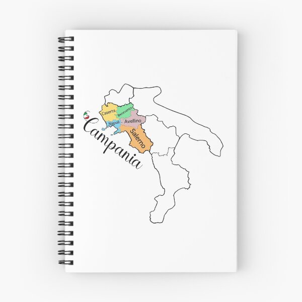 Item preview, Mapa de la región de Campania - Provincias de Campania designed and sold by molamode.