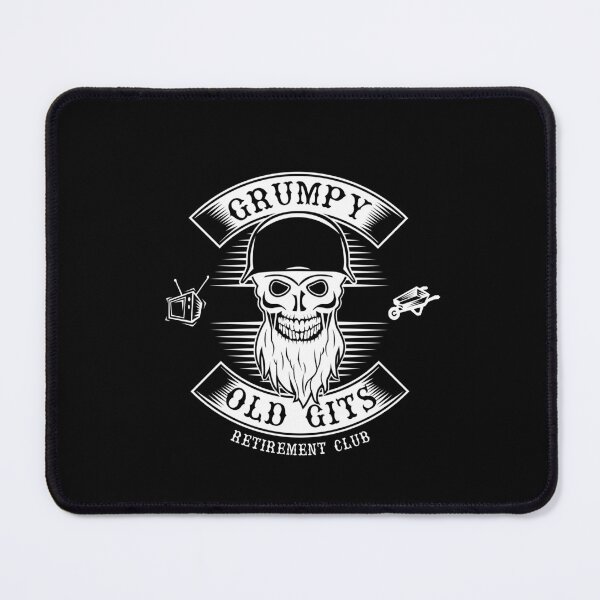 Item preview, Grumpy Old Gits Retirement - Motorcycle Club Style Skull Wheelbarrow and TV designed and sold by SeanMcArthur.