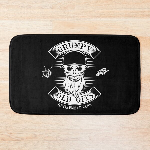 Item preview, Grumpy Old Gits Retirement - Motorcycle Club Style Skull Wheelbarrow and TV designed and sold by SeanMcArthur.