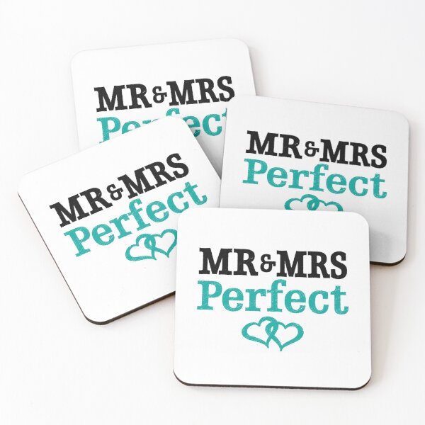 Item preview, Mr & Mrs Perfect with double joined heart designed and sold by OffTheRock.