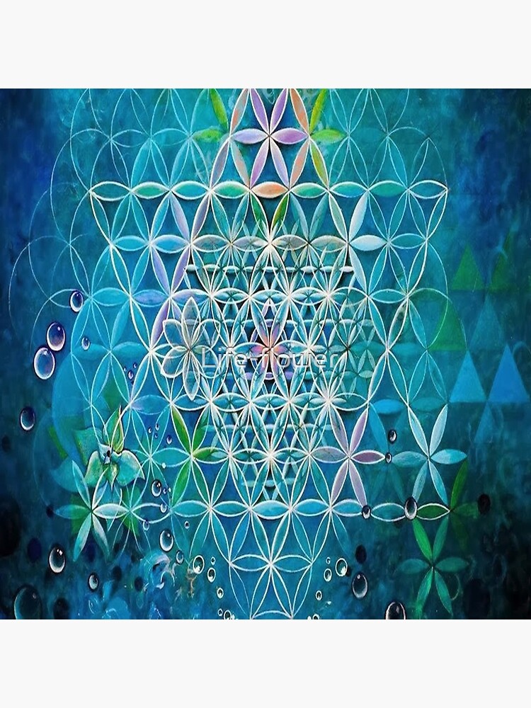 Sacred geometry flower of life original acrylic painting top on canvas