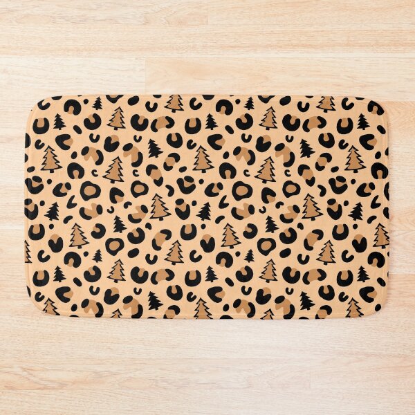 Item preview, Christmas Tree Leopard Print Seamless Pattern designed and sold by Never-A-Saint.