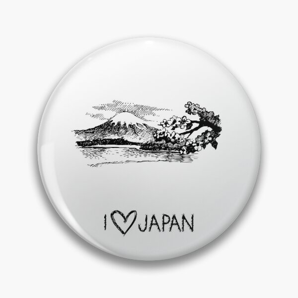 Item preview, I ❤️ Japan Mount Fuji Cherry Blossom Illustration designed and sold by Alarasboy.