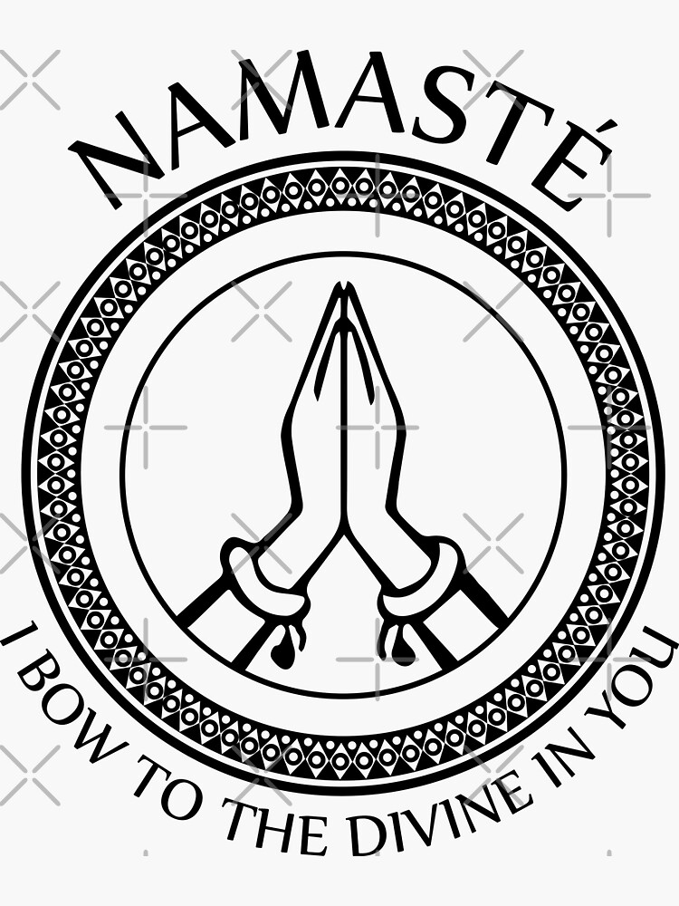 "Namaste Yoga Design I Bow To The Divine In You" Sticker for Sale by