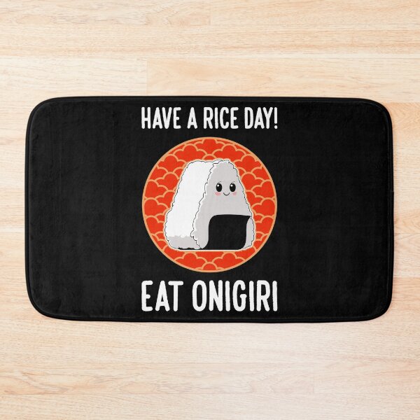 Item preview, Funny Kawaii Onigiri Pun Have A Rice Day Japanese Food Lover imprimir designed and sold by jakehughes2015.
