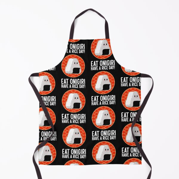 Item preview, Funny Kawaii Onigiri Pun Have A Rice Day Japanese Food Lover print designed and sold by jakehughes2015.