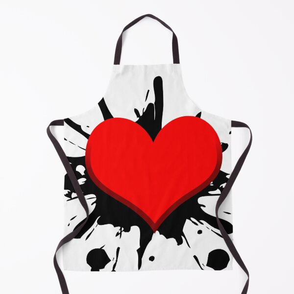 Item preview, creative red heart in black blob, sticker designed and sold by vilma3000.