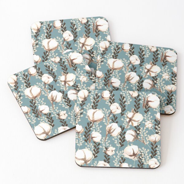 Item preview, Cotton Plant Pattern Light Blue designed and sold by Jared Davies.