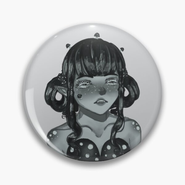 Item preview, Mushroom Girl - Gray Aesthetic  designed and sold by DDonutzArt.