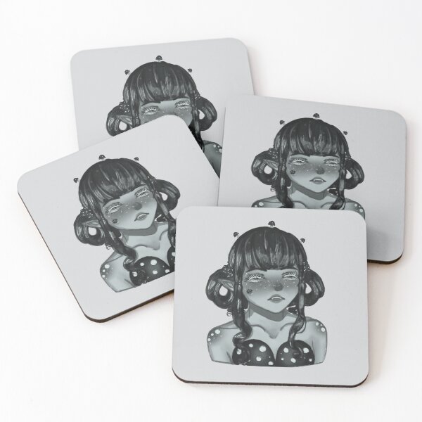 Item preview, Mushroom Girl - Gray Aesthetic  designed and sold by DDonutzArt.