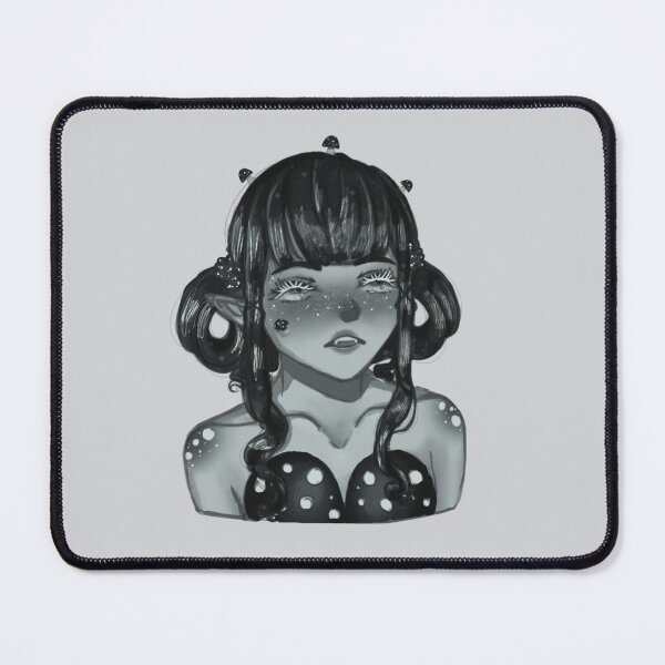 Item preview, Mushroom Girl - Gray Aesthetic  designed and sold by DDonutzArt.
