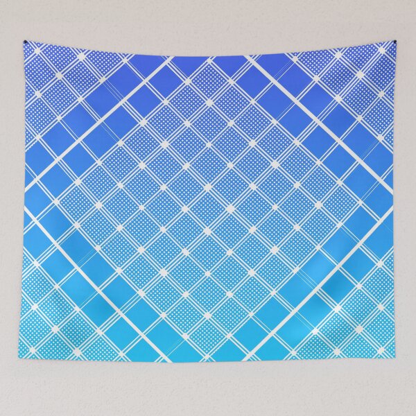 Item preview, Criss Cross Wide Line Pattern Angled in Gradated Shades of Blue and Violet designed and sold by Neil Feigeles.
