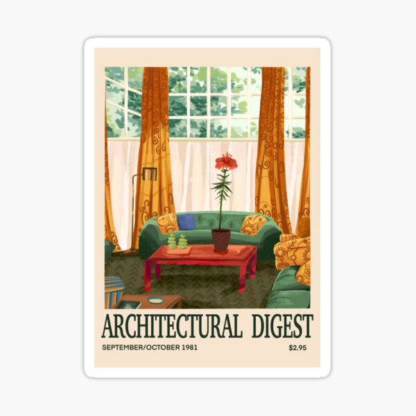 Item preview, Inspired in Architectural Digest vintage Cover 1981 designed and sold by Ainhoa Abad.