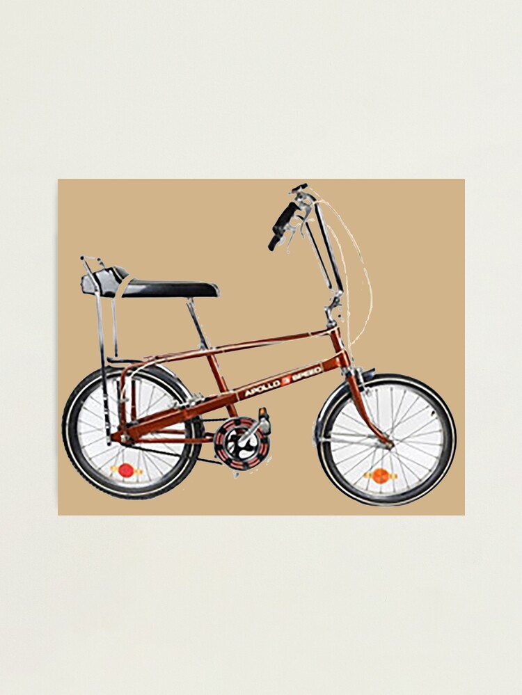 Apollo 3 speed bicycle photograph bike banana seat 1970s cool bike brown chopper Photographic Print for Sale by Nostrathomas66 Redbubble