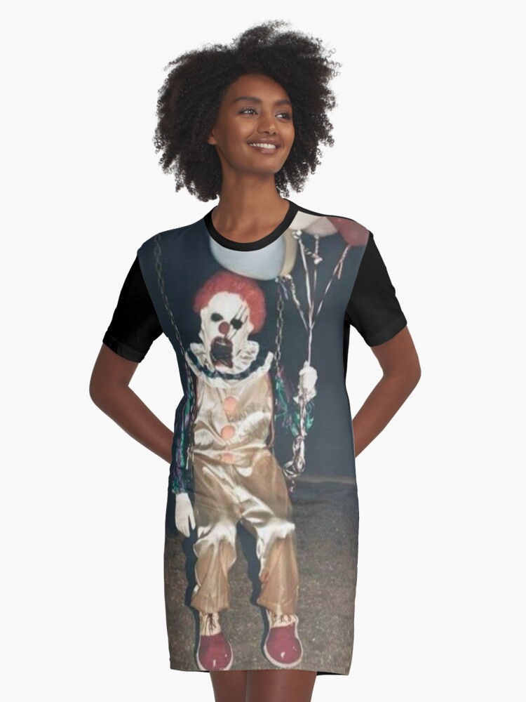 Creepy Clown Deep Web Halloween Design Graphic T Shirt Dress for Sale by SalvatoreAvello Redbubble