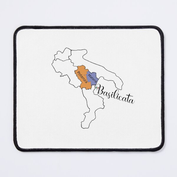Item preview, Basilicata Region Map - Provinces of Basilicata designed and sold by molamode.