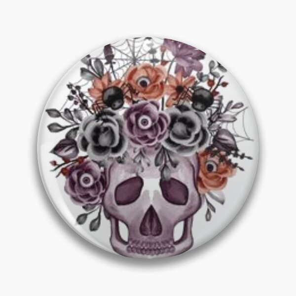 Item preview, Skull with floral Halloween Shirt  Classic T-Shirt designed and sold by GlobalSpace.