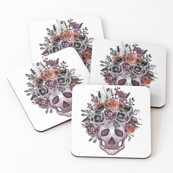 Item preview, Skull with floral Halloween Shirt  Classic T-Shirt designed and sold by GlobalSpace.