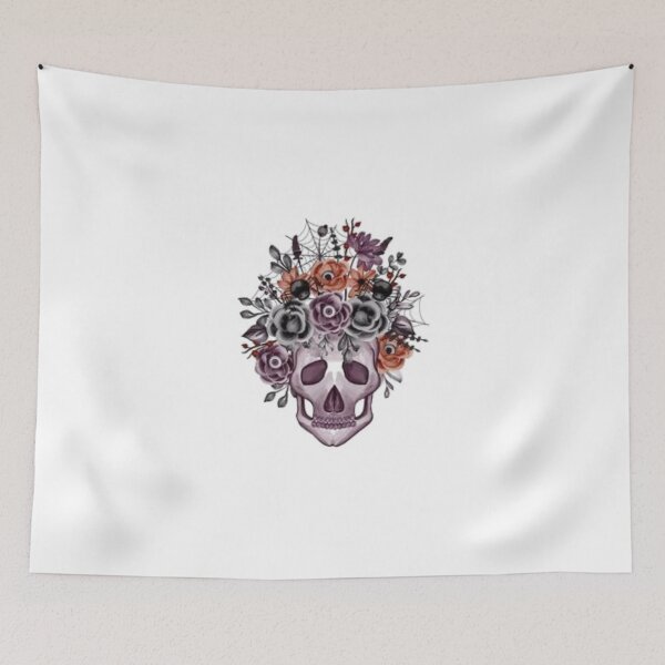 Item preview, Skull with floral Halloween Shirt  Classic T-Shirt designed and sold by GlobalSpace.