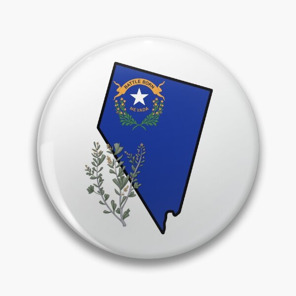 Artikelvorschau, Bundesstaat Nevada Flagge mit Staatsblume Big Sagebrush entworfen und verkauft von Gsallicat.