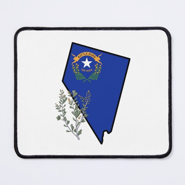 Item preview, State of Nevada Flag with State Flower Big Sagebrush designed and sold by Gsallicat.