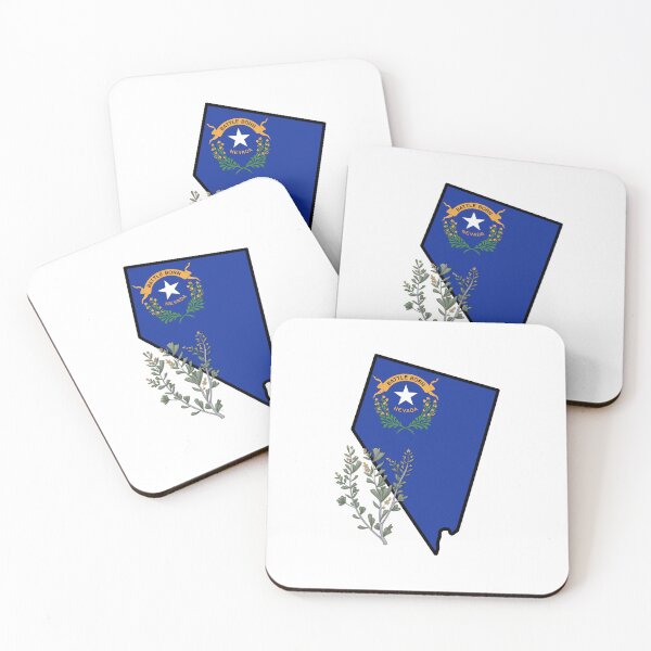 Item preview, State of Nevada Flag with State Flower Big Sagebrush designed and sold by Gsallicat.