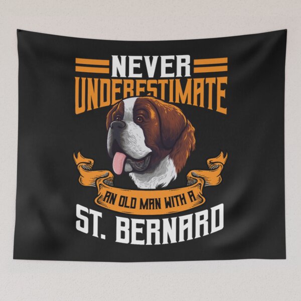 Item preview, Old man love Saint Bernard designed and sold by StarcyWol.