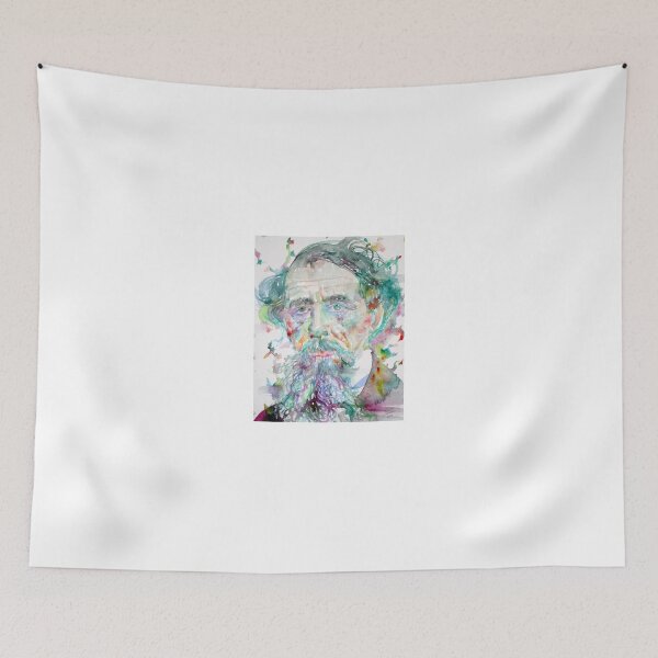 Item preview, CHARLES DICKENS - watercolor portrait.4 designed and sold by lautir.