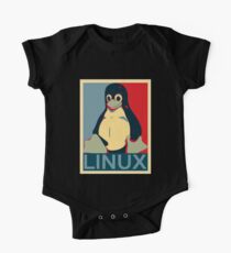 Tux Linux Hope Poster Parody Design for Free Software Geeks One Piece - Short Sleeve