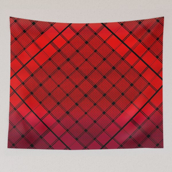 Item preview, Criss Cross Wide Line Pattern Angled in Black with Gradated Shades of Red designed and sold by Neil Feigeles.