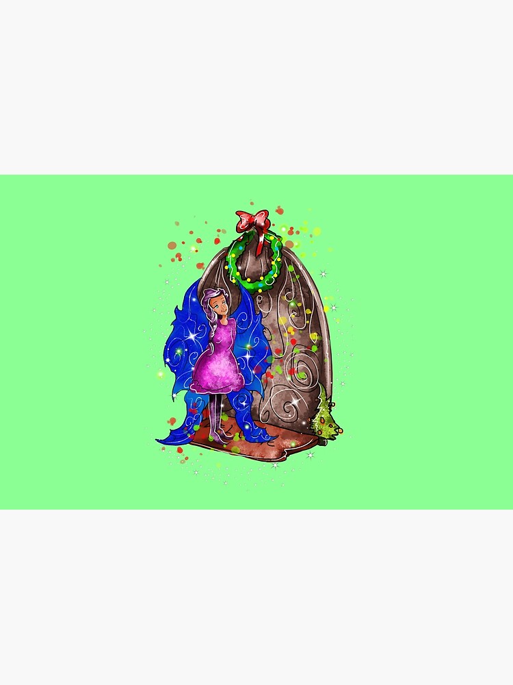 Thumbnail 4 of 4, Zipper Pouch, Hollydays Shimmer The Seasonal Door Fairy™ designed and sold by TeelieTurner.