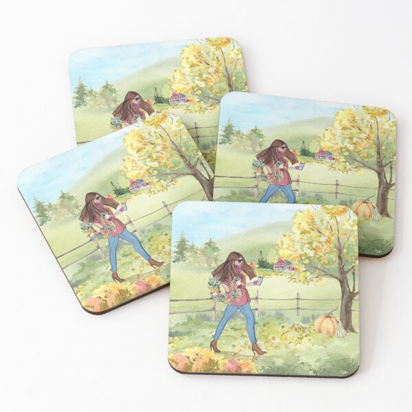 Item preview, Hygge Autumn Watercolor Fashionista designed and sold by Emily Duvall.
