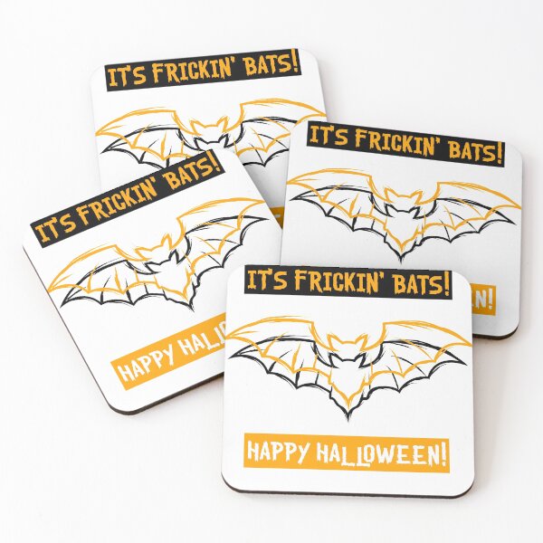Item preview, It's Frickin' Bats! Happy Halloween! (Black, White, Orange Text) designed and sold by TheUrbanDreamer.